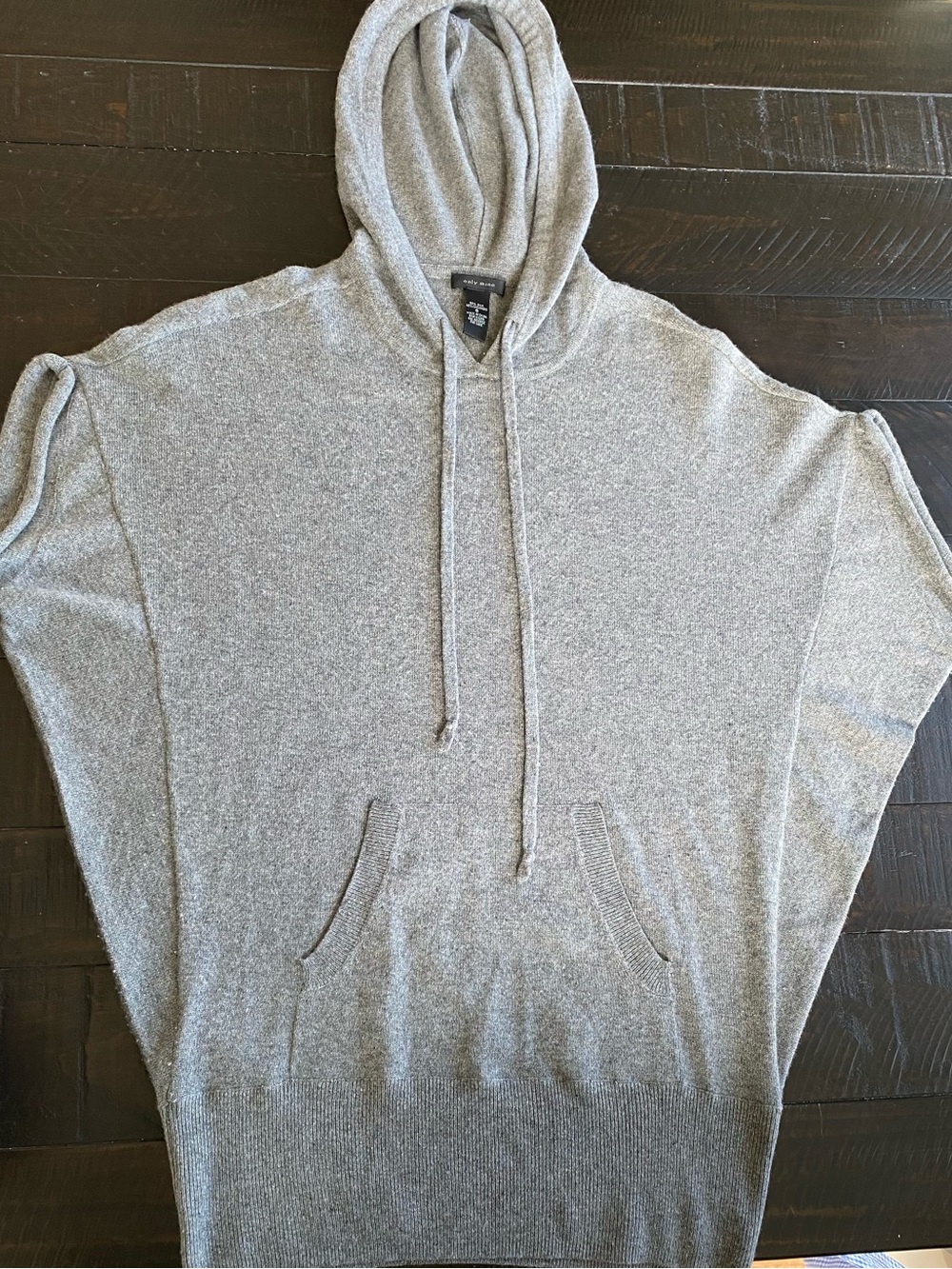 Only Mine Gray Hooded Knit Pullover Sweater